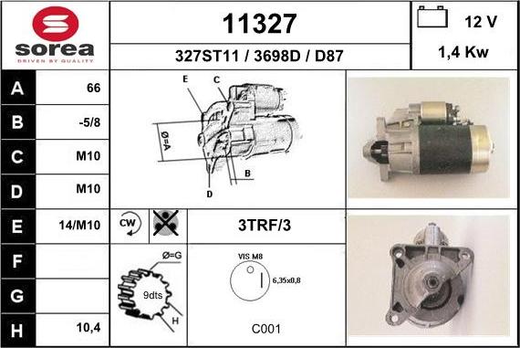 EAI 11327 - Стартер vvparts.bg