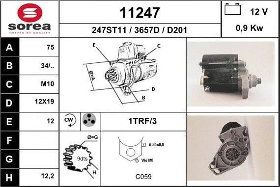 EAI 11247 - Стартер vvparts.bg