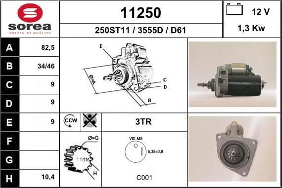 EAI 11250 - Стартер vvparts.bg