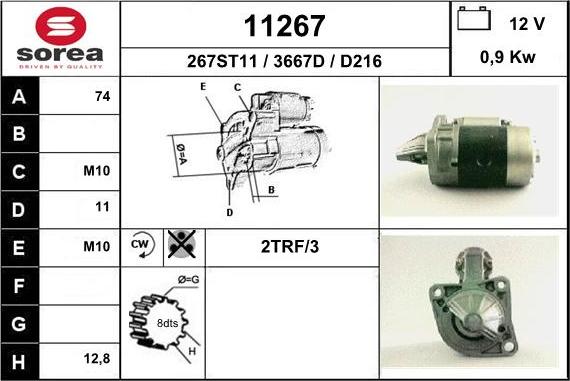 EAI 11267 - Стартер vvparts.bg