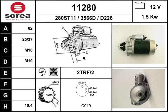 EAI 11280 - Стартер vvparts.bg