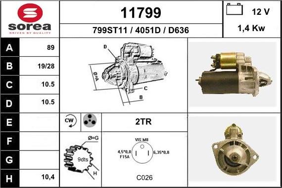 EAI 11799 - Стартер vvparts.bg