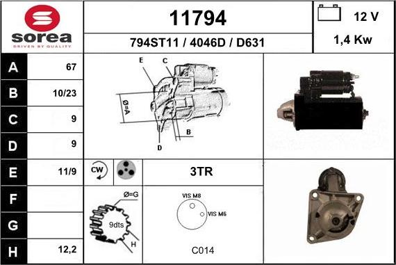 EAI 11794 - Стартер vvparts.bg