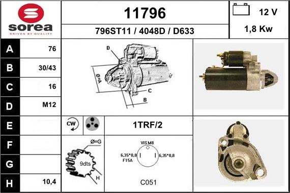 EAI 11796 - Стартер vvparts.bg