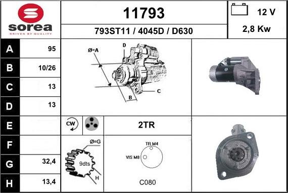 EAI 11793 - Стартер vvparts.bg