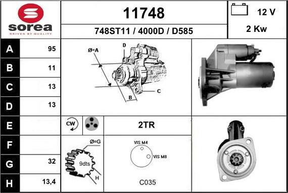 EAI 11748 - Стартер vvparts.bg