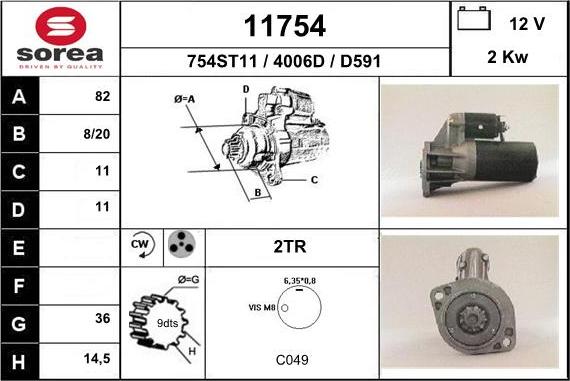 EAI 11754 - Стартер vvparts.bg