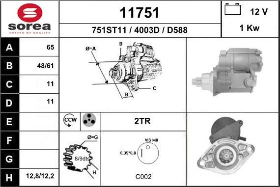 EAI 11751 - Стартер vvparts.bg