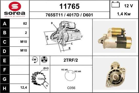 EAI 11765 - Стартер vvparts.bg