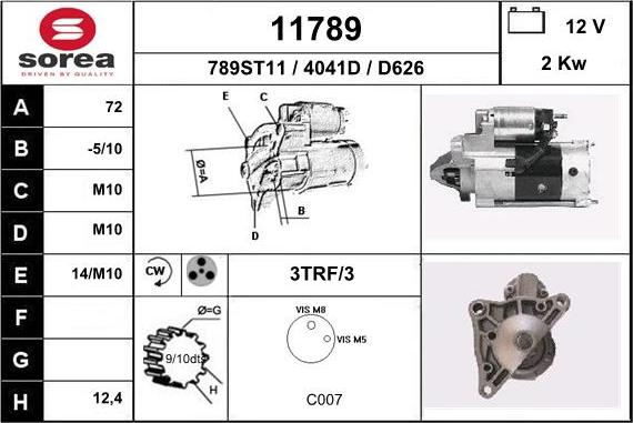 EAI 11789 - Стартер vvparts.bg