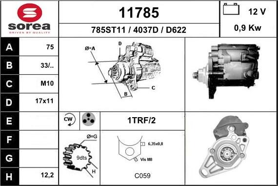 EAI 11785 - Стартер vvparts.bg