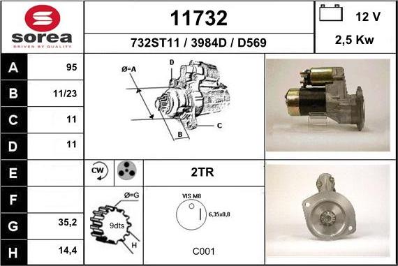 EAI 11732 - Стартер vvparts.bg