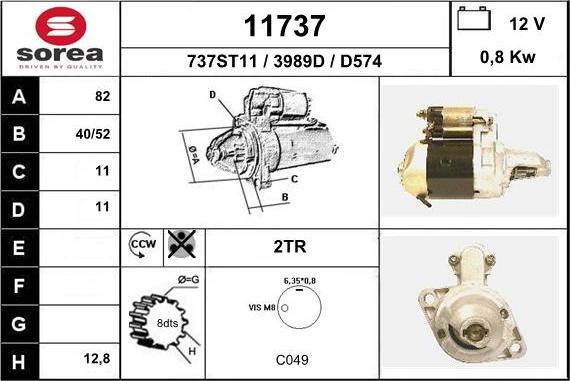 EAI 11737 - Стартер vvparts.bg