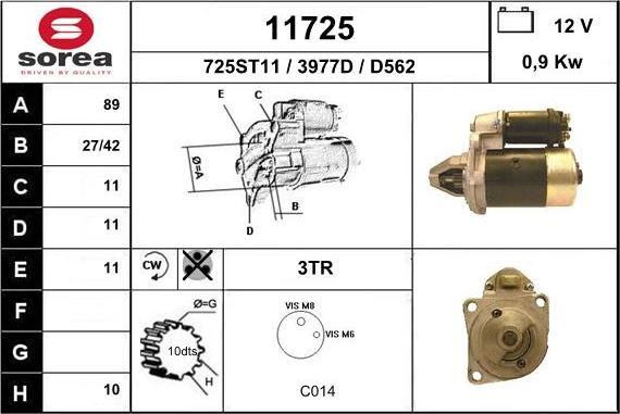 EAI 11725 - Стартер vvparts.bg