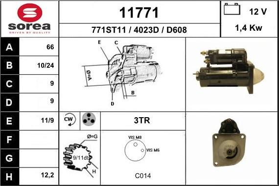 EAI 11771 - Стартер vvparts.bg