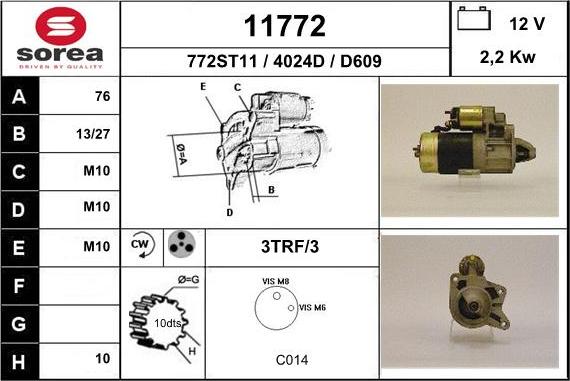 EAI 11772 - Стартер vvparts.bg