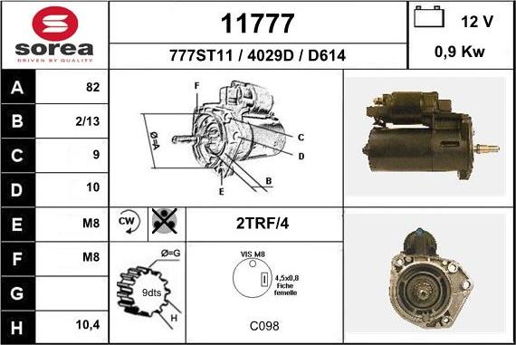 EAI 11777 - Стартер vvparts.bg