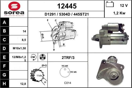 EAI 12445 - Стартер vvparts.bg