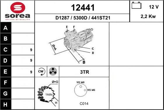 EAI 12441 - Стартер vvparts.bg