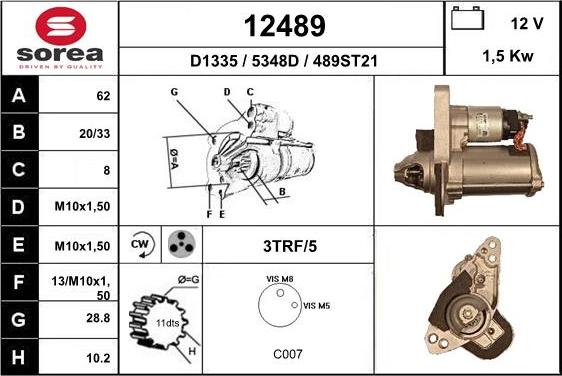 EAI 12489 - Стартер vvparts.bg