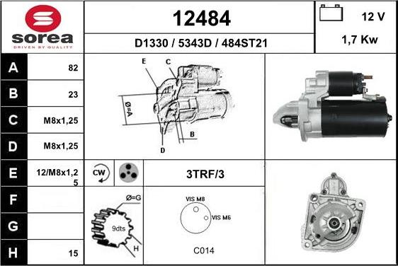 EAI 12484 - Стартер vvparts.bg