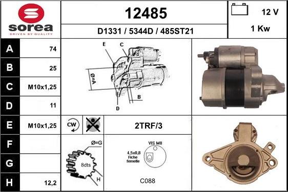 EAI 12485 - Стартер vvparts.bg