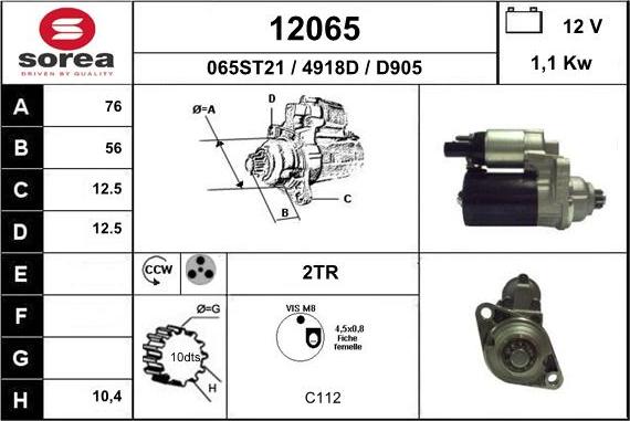 EAI 12065 - Стартер vvparts.bg