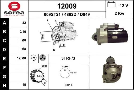 EAI 12009 - Стартер vvparts.bg