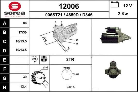 EAI 12006 - Стартер vvparts.bg