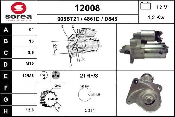 EAI 12008 - Стартер vvparts.bg