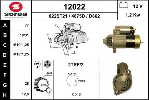 EAI 12022 - Стартер vvparts.bg