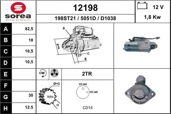 EAI 12198 - Стартер vvparts.bg