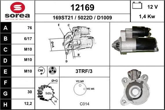 EAI 12169 - Стартер vvparts.bg