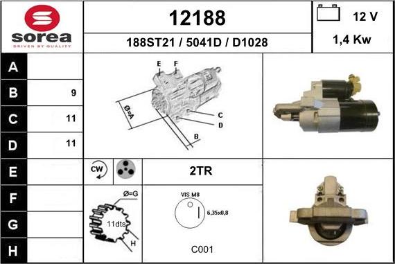 EAI 12188 - Стартер vvparts.bg