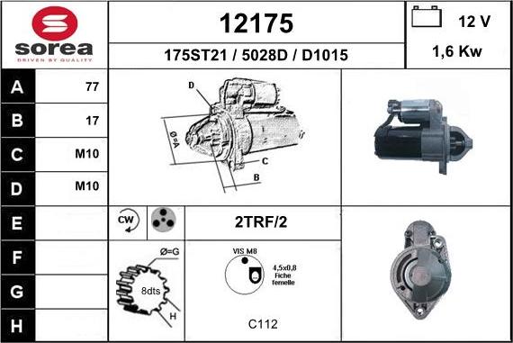 EAI 12175 - Стартер vvparts.bg