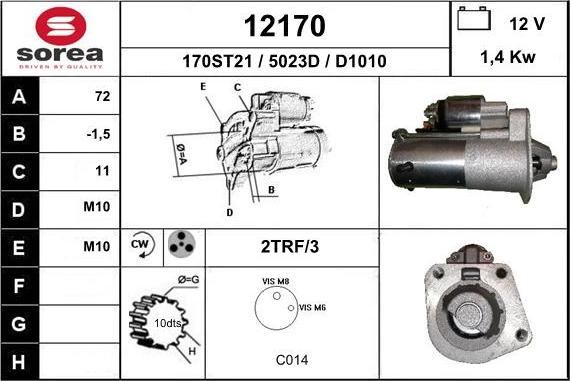 EAI 12170 - Стартер vvparts.bg