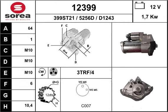 EAI 12399 - Стартер vvparts.bg