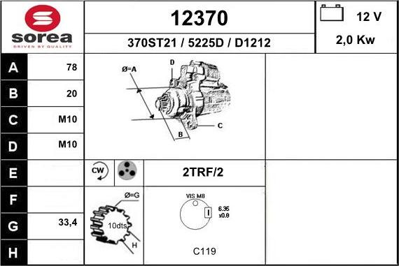 EAI 12370 - Стартер vvparts.bg