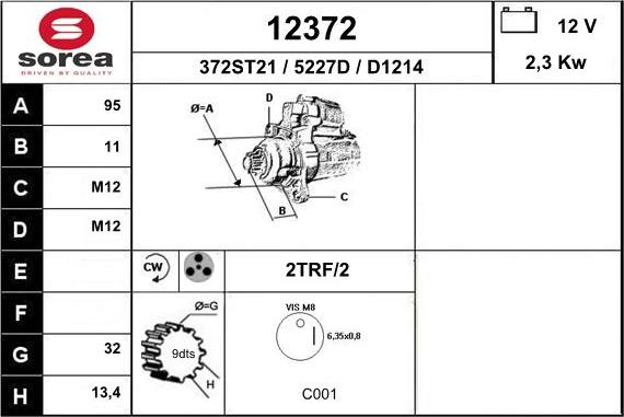 EAI 12372 - Стартер vvparts.bg