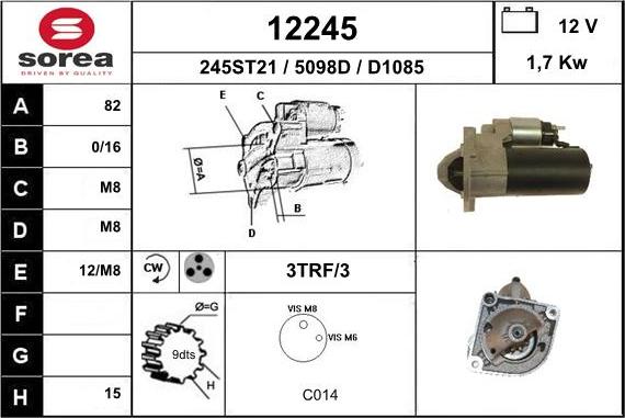 EAI 12245 - Стартер vvparts.bg