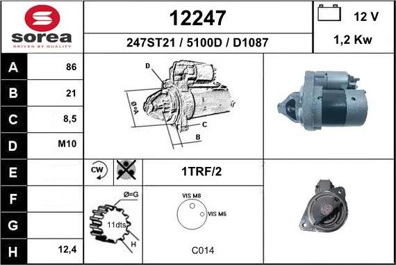 EAI 12247 - Стартер vvparts.bg