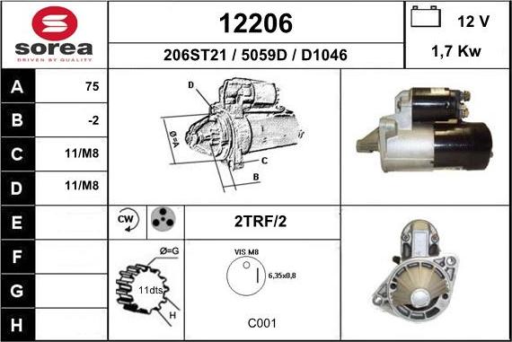 EAI 12206 - Стартер vvparts.bg