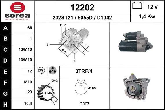 EAI 12202 - Стартер vvparts.bg