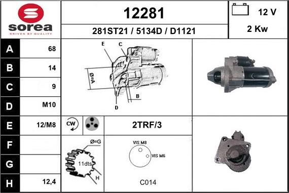 EAI 12281 - Стартер vvparts.bg