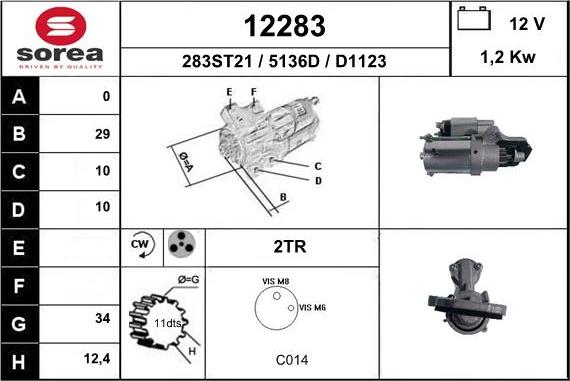 EAI 12283 - Стартер vvparts.bg