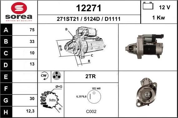 EAI 12271 - Стартер vvparts.bg