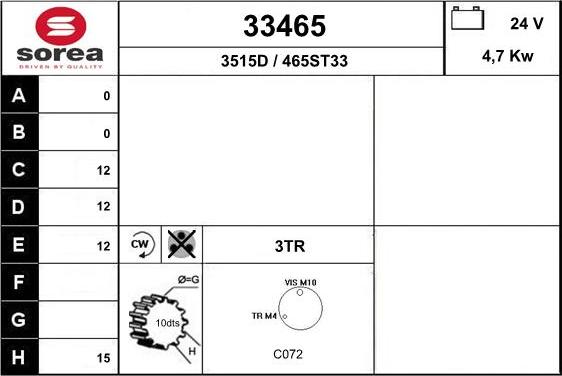 EAI 33465 - Стартер vvparts.bg