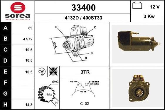 EAI 33400 - Стартер vvparts.bg