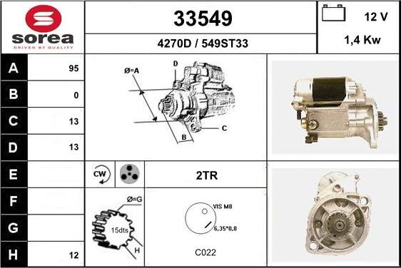 EAI 33549 - Стартер vvparts.bg