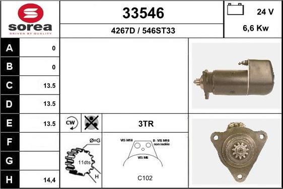 EAI 33546 - Стартер vvparts.bg